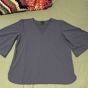 Ann Taylor Charcoal Blouse
